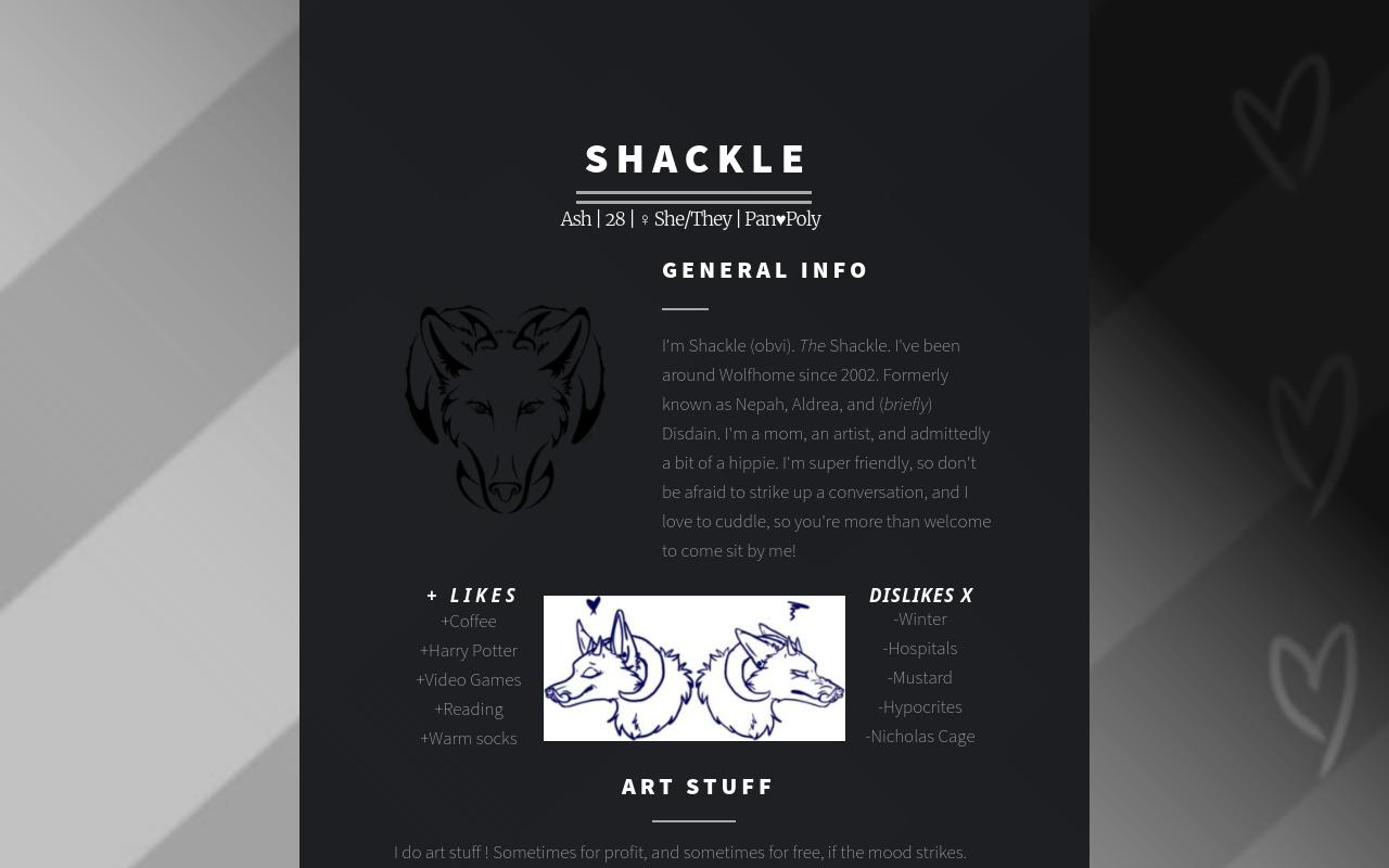 Carrd profile picture for @shackle